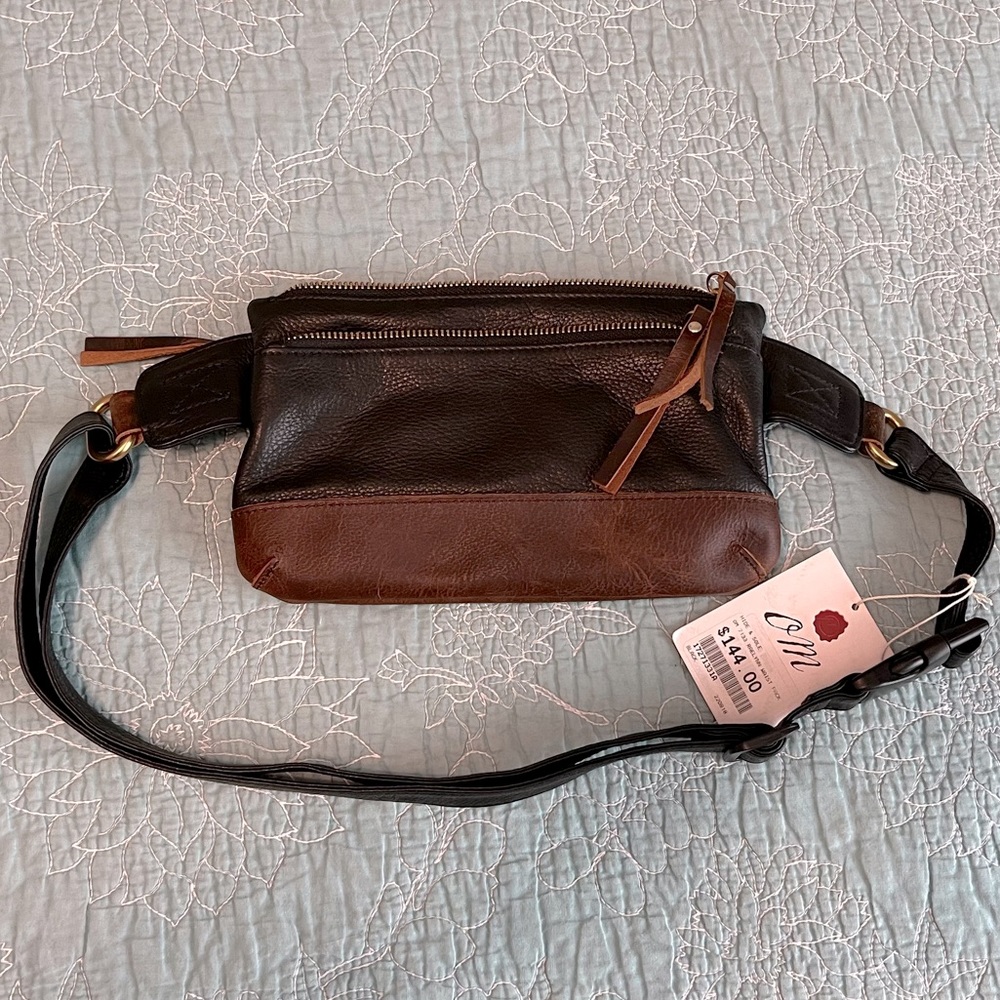 NWT Osgoode Marley Two-Tone Leather Fanny Pack